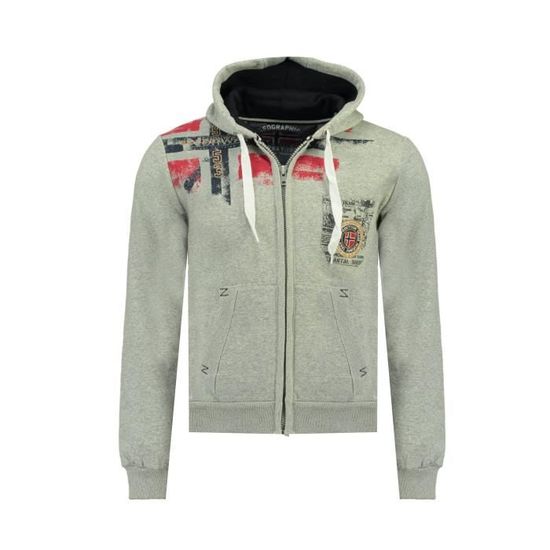 Sweat Homme Geographical Norway Fespote New Gris Clair