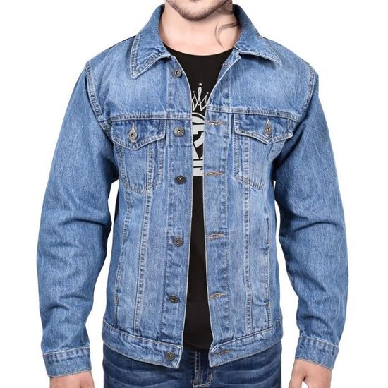 Veste jean longue homme deals