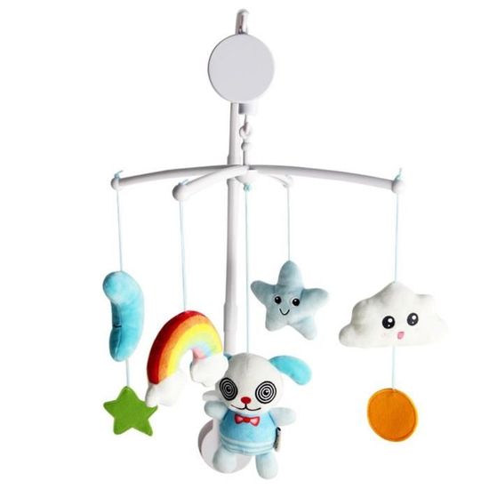 Mobile musical pour lit bébé Cloche de lit Rotatif Amovible jouet animaux -Chien