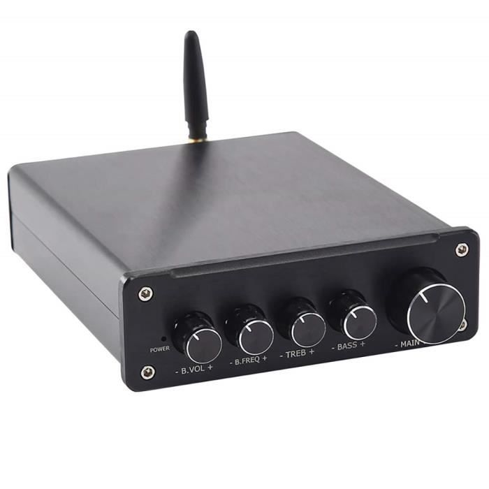 AIYIMA T2 Préampli à Lampes Bluetooth 5.0 - 6K4 Tube HiFi Avec Réglages Basses/Médiums/Aigus - Son Chaleureux Et Puissant