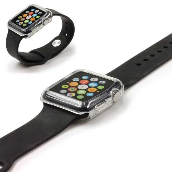 URCOVER Coque Ultra Fine en Silicone Souple pour Apple Watch 42mm | Colorée en Transparente | Housse de Protection Étui Cover Case