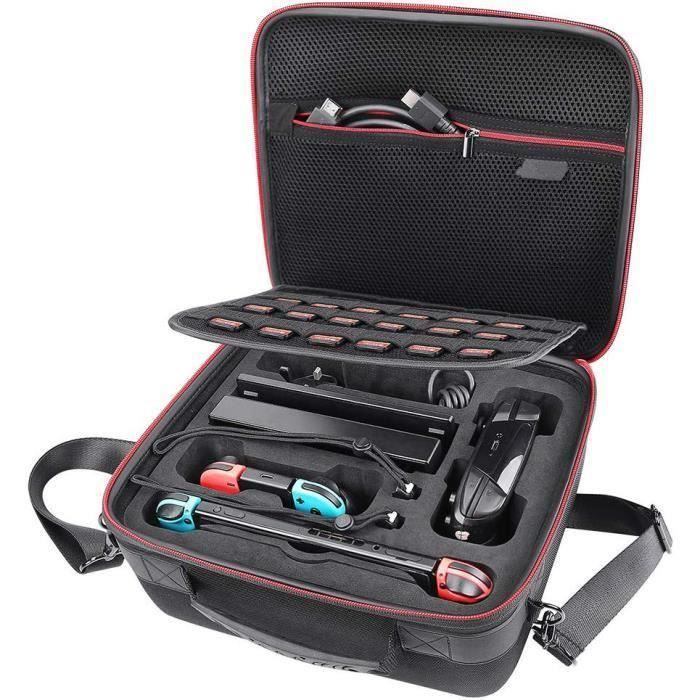 Merve® Nintendo Switch Case - Mallette deTransport Rigide Younik Deluxe pour Switch Console, Switch Dock et Autres Accessoires