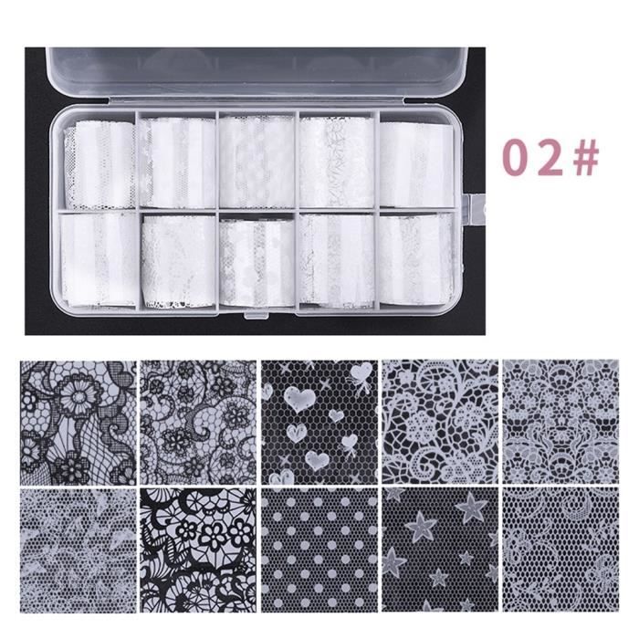 vernis à ongle Nail Transfer Paper Mirror Dazzle Color Lace Star Gel Nail Transfer Paper yiyi4795