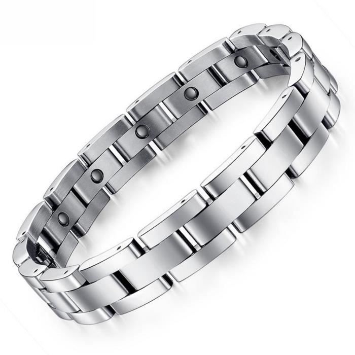 Bracelet Homme Marque de luxe - magnétique - Anti-fatigue bien santé Bracelet masculins