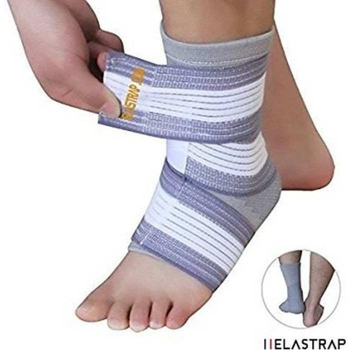 Bande Attelle cheville chevillère élastique maintien forte compression - Football, Rugby, Handball, Volleyball, Basketball, Running