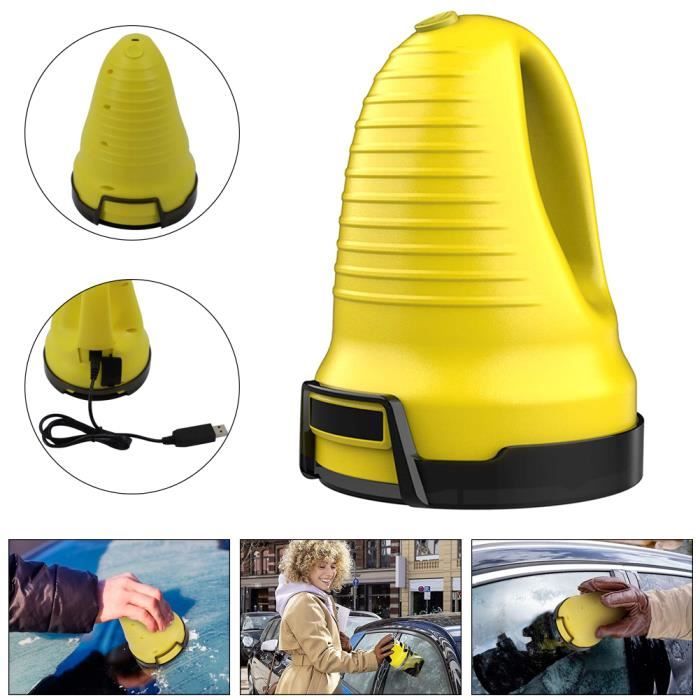Grattoir à Glace pour Voitures, Chargement USB grattoir de Pare-Brise décapant à Neige grattoir à Glace Pare-Brise dégivreur