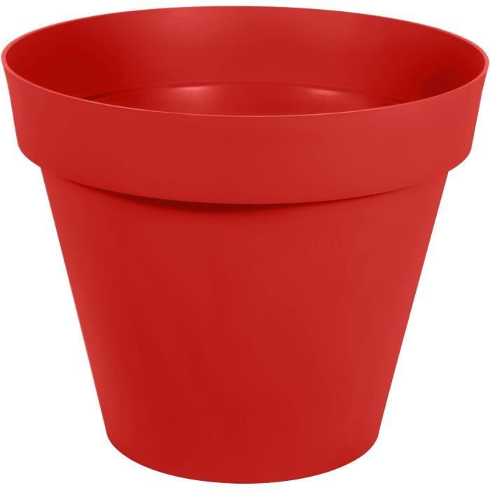 EDA PLASTIQUE Pot de fleurs Toscane - 170 L - Rouge rubis