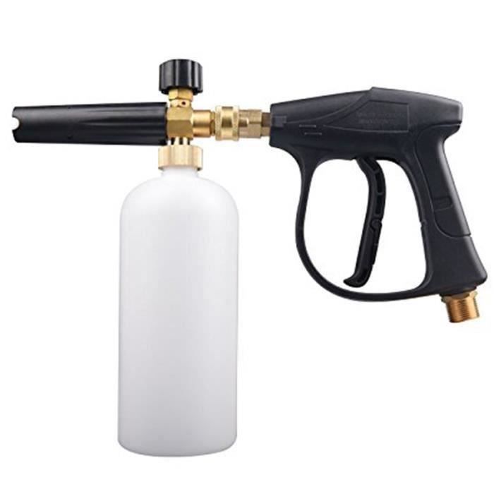 1L laveuse a pression de lavage de voiture, jet de lavage liberation rapide, ajustable lance de mousse de neige, canon a mousse,
