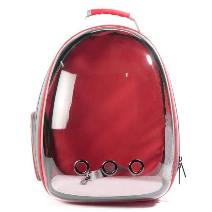 Sac de transport,Sac à dos Transparent pour chat Sac pour chat, Cage pour chien, sac d'espace pour chat, Cage - Type Chinese red