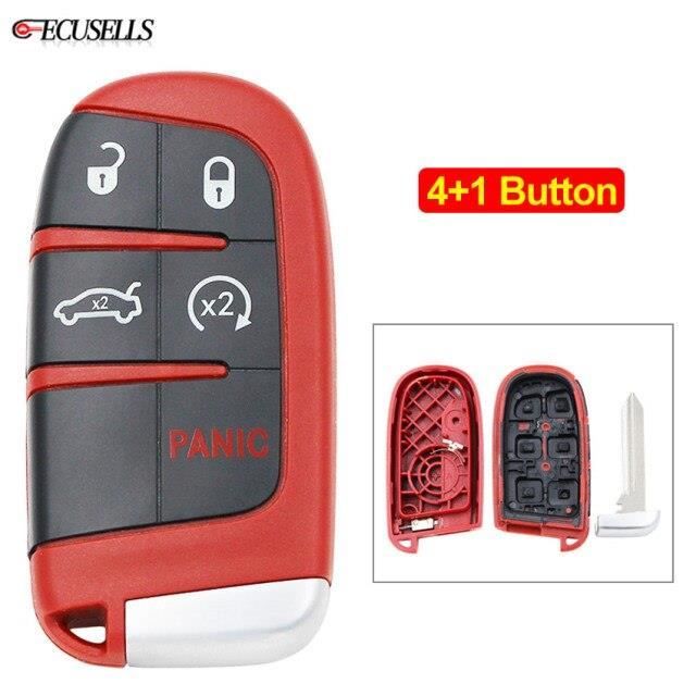 Coque de remplacement pour clé intelligente Chrysler 1-5 4 + 300 boutons, pour Dodge Challenger chargeur Dart Durango, *QK0226
