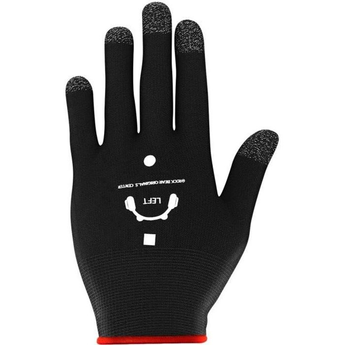 Gants Tactiles Universelle Multi-usages Ultra-extensibles Unisexe Noir et rouge Rouge