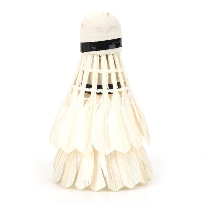 Dilwe plume de volant de badminton 12 Pcs / Lot balles de badminton en plumes blanches volants accessoire de formation de sports de