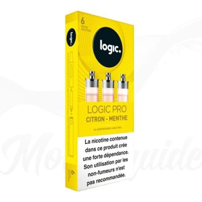3 Cartouches Citron - Menthe - Recharges Logic Pro - 12 mg -