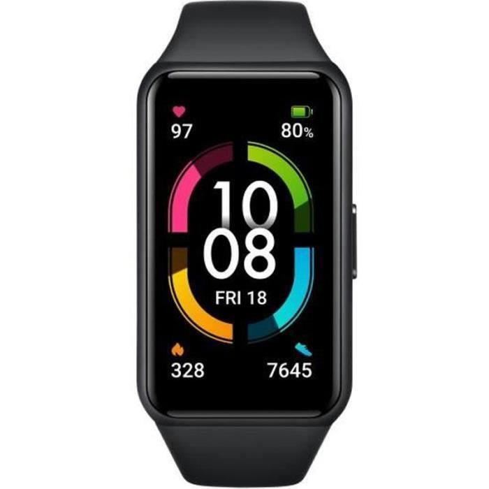 MONTRE BLUETOOTH - MONTRE CONNECTEE - MONTRE INTELLIGENTE HONOR Band 6 - Montre connectée - Noir - Ecran AMOLED 147