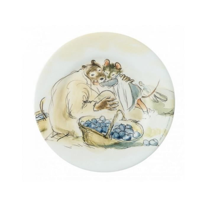 Assiette a dessert Ernest et Celestine jardinent