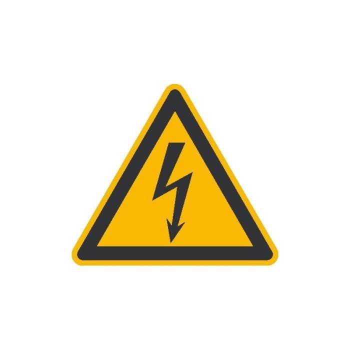Panneau d'avertissement Avertissement « des risques électriques » - 25mm - autocollants - 44 unités