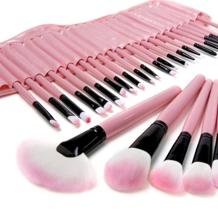 Outils 32 pcs Pinceau de Maquillage Professionnel Set Kit de Maquillage avec étui de Toilette