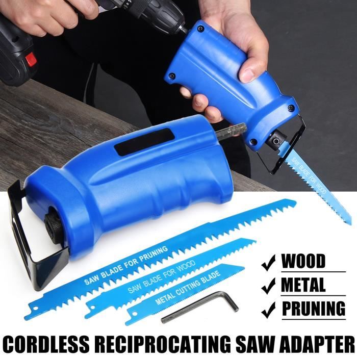 TEMPSA Sabre Scie alternative Convertir Adaptateur Pr Sans fil Perceuse électrique