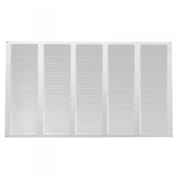 Winflex - Grille d'aération 500x250mm acier blanc 5 rangées avec écran anti-insecte