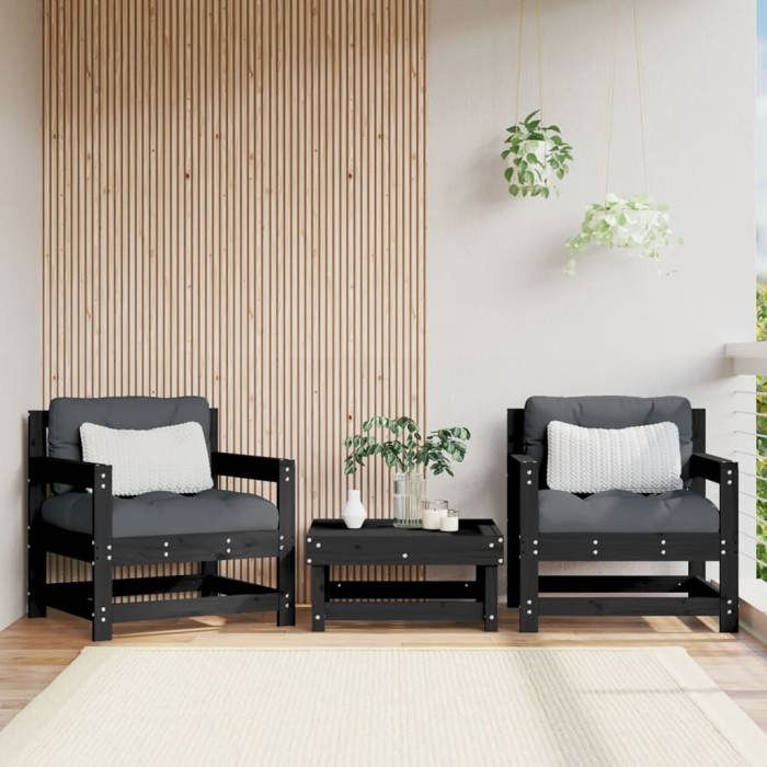vidaXL Chaises de Jardin 2 pcs Sièges avec Accoudoir Fauteuils avec Dossier Meuble de Terrasse Patio Extérieur 825390 - vue 2