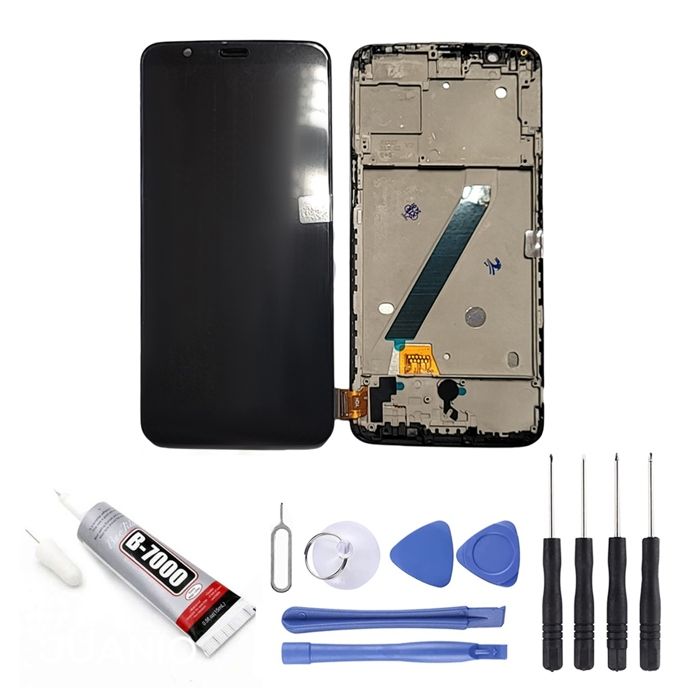Écran LCD Complet Avec Vitre Tactile Pour OnePlus 5T - 6.1 Pouces, Noir, Neuf Sous Blister