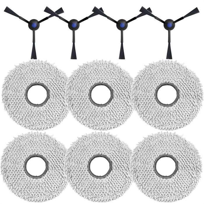 Accessoires de Brosse Latérale de Lingettes pour Pièce de Rechange pour Aspirateur Robot ECOVACS DEEBOT T30 Pro Omni / T30 Omni