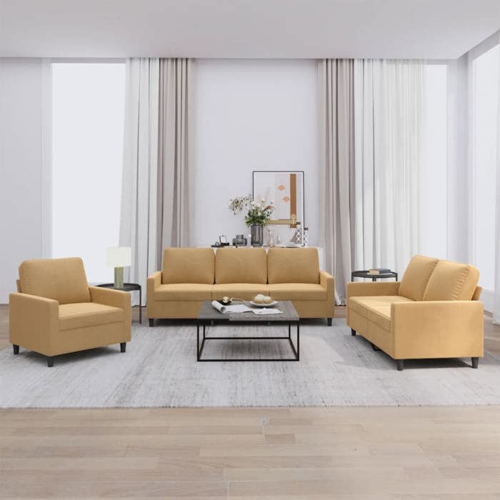 Simple 3 Pcs Design SWEET Canapé relax - Ensemble de canapés 3 pcs - design simple - avec ...