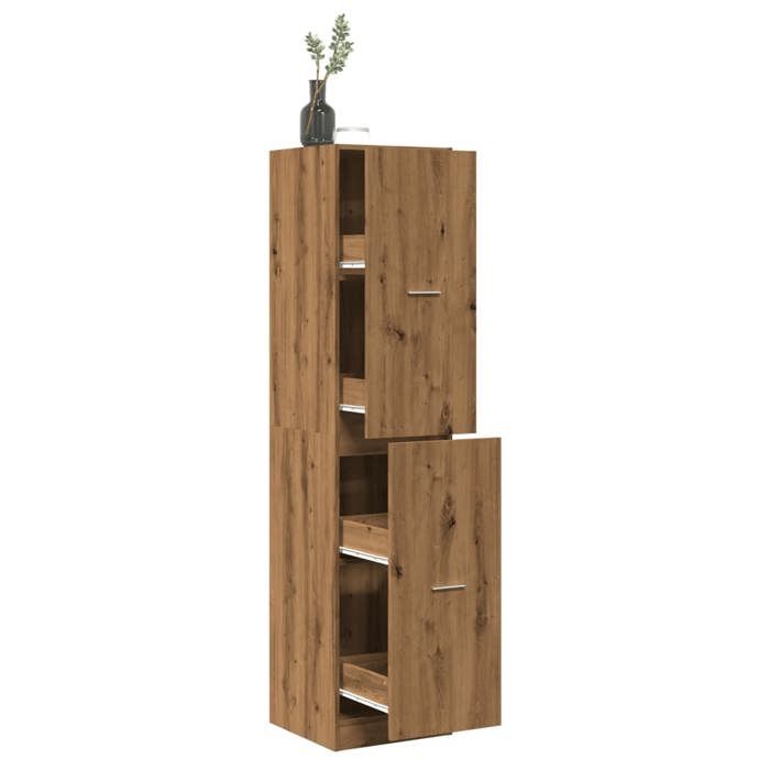 vidaXL Armoire dapothicaire chêne artisanal bois dingénierie coffre dapothicaire meuble dapothicaire coffre à tiroirs 3309653