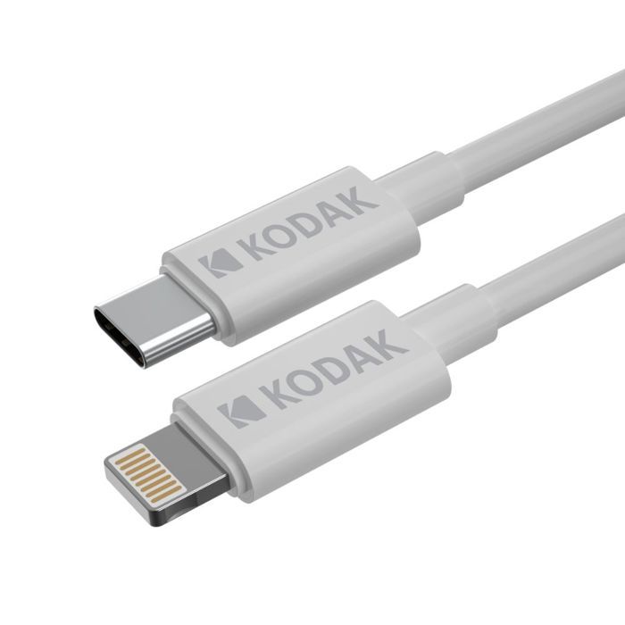 KODAK Câble Premium USB C vers Lightning Câble de Charge et de Transfert de Données Haute Vitesse Compatible iPhoneiPad Longueur 1 Design Résistant