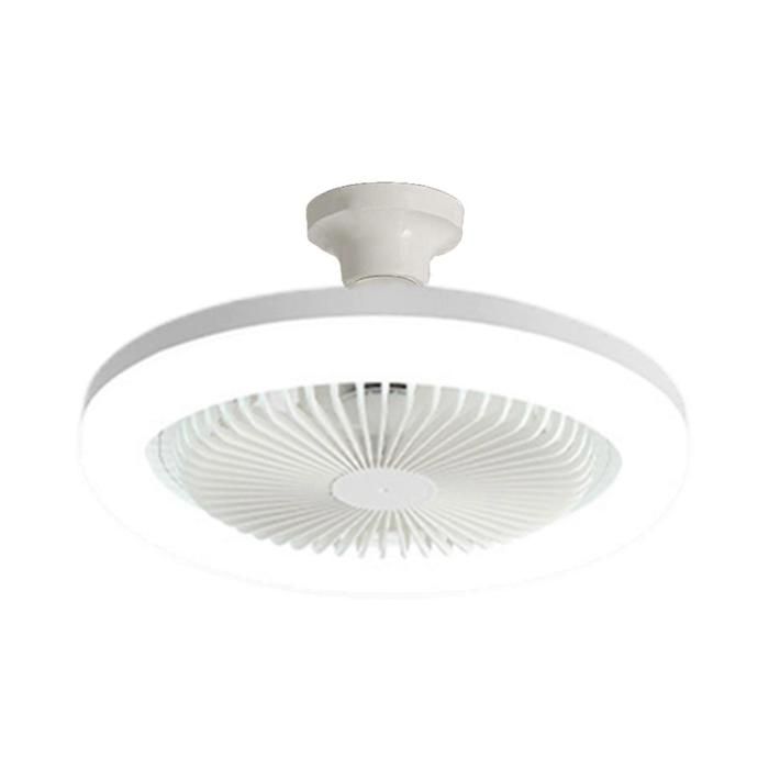 Ventilateur de plafond avec éclairage - ZHANDD - Modèle E27 - 30W - LED - Blanc - Zhandd
