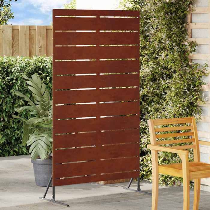 vidaXL Écran de confidentialité Gris 100 x 50 x 180 cm Acier patiné 868569