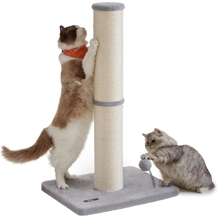 Comparer les prix de Arbre À Chat Xl 85 Cm De Haut Tronc De 13 Cm DÉpaisseur Poteau À Griffer Adapté Aux Moyens Et Grands Chats En Sisal