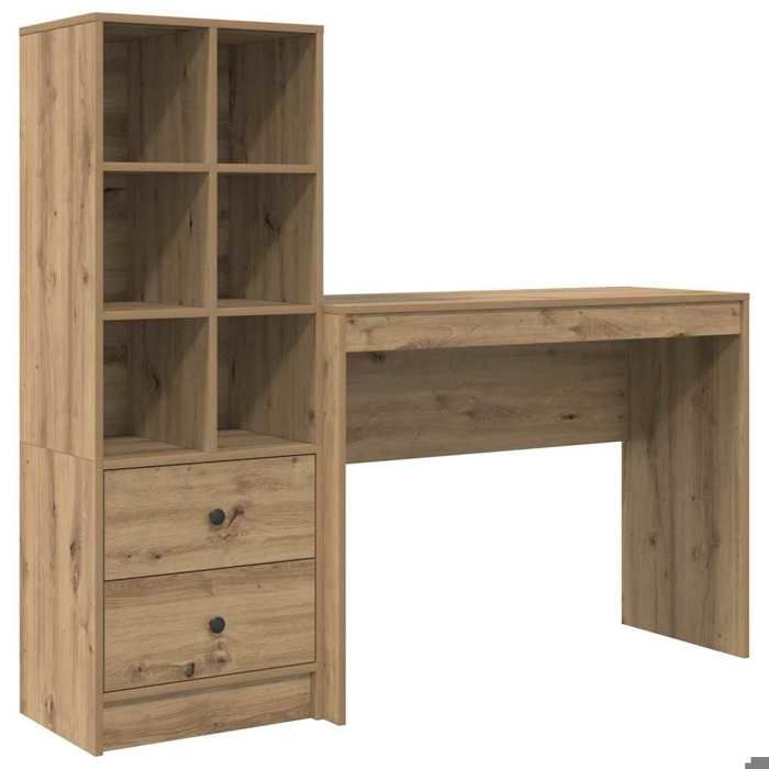 Haut de gamme - Bureau avec rangement 2 pcs - VIDAXL - Chêne artisanal - Bois dingénierie EU03_6638640