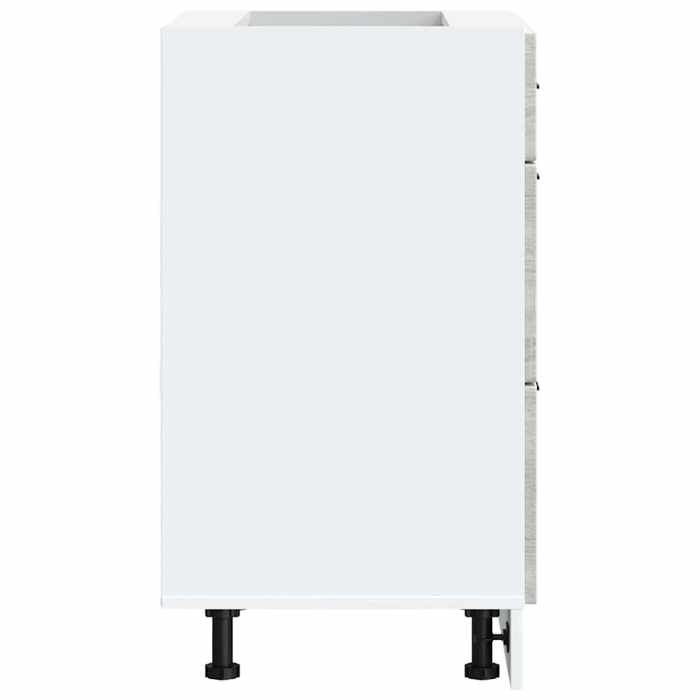 Moderne Placard de cuisine Porto SWEETY Meuble bas de cuisine sonoma gris bois dingénierie 60x46x81.5 cm BB1135
