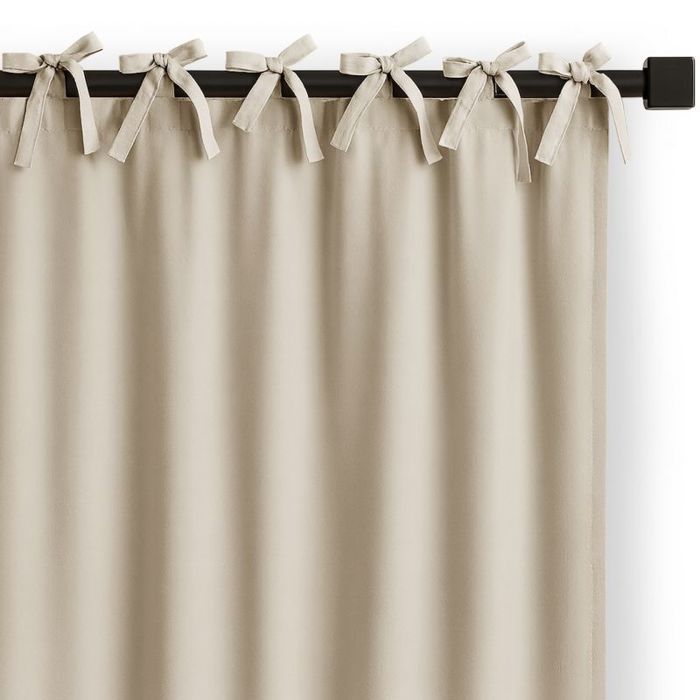 Voilage - CARLI - Beige clair - 140 x 250 cm - 100% polyester