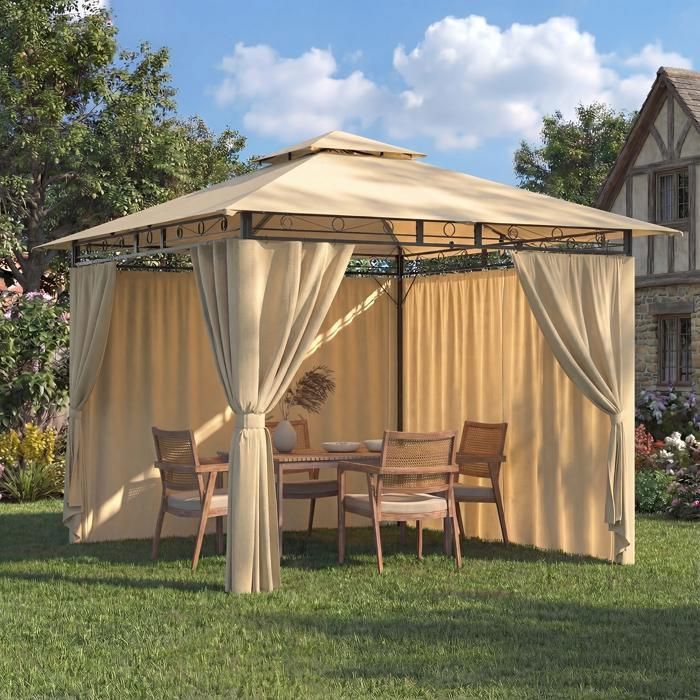 Tonnelle de Jardin 3x3 Imperméable Deluxe Tonnelle Résistant à lHiver