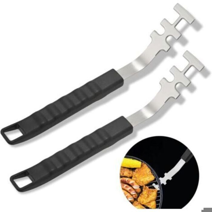 Lot de 2 grilles de Cuisson résistantes à la Chaleur Anti-brûlure Outils de Barbecue pour Le Camping Retrait Facile ustensiles de
