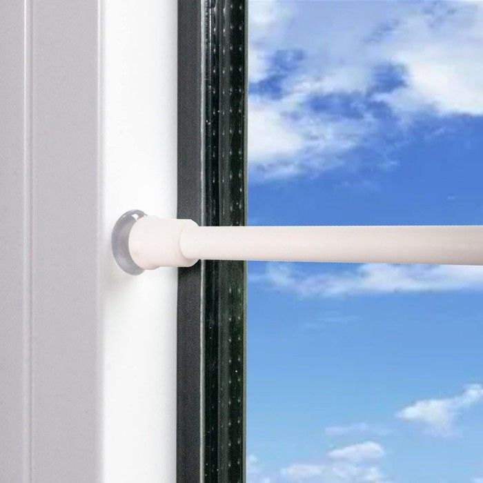 Barre télescopique extensible - GDEVKHN - 57–85 cm - Lot de 3 - Butées réglables - Montage sans perçage