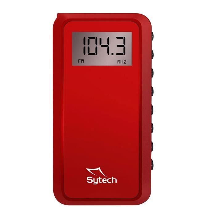 Rouge - Radio numérique, am, fm stéréo, 100 préréglages, écran LCD ...