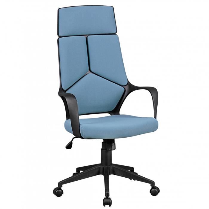chaise de bureau amstyle techline - bleu - design exécutif - inclinaison - accoudoirs