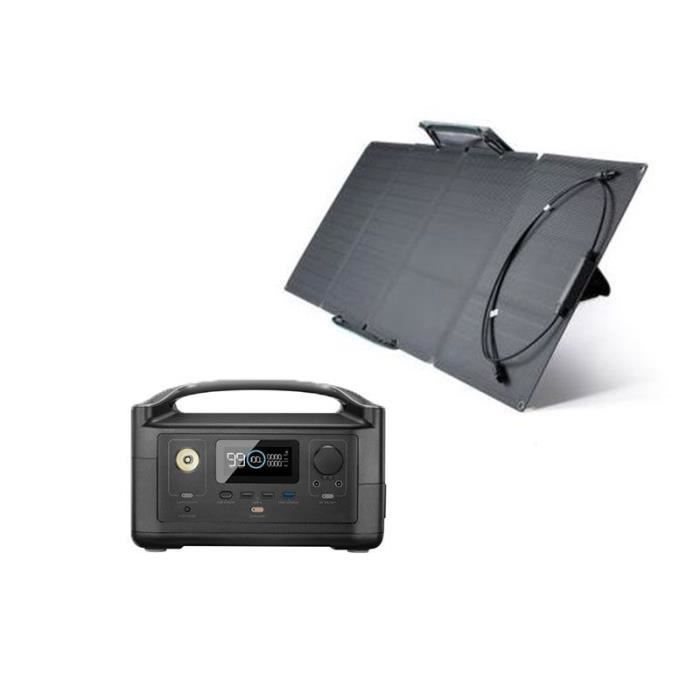 Générateur Solaire ALLPOWERS R600 + Panneau 100W - 299Wh, 600W De Puissance - Idéal Camping, Van, Extérieur