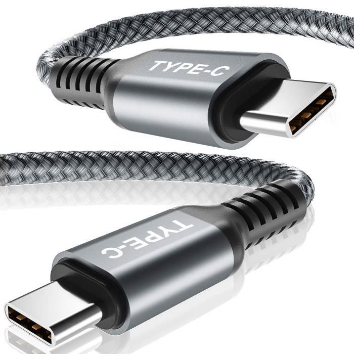 Câble USB C vers Type C 100 W 3M,Câble Charge Rapide Alimentation