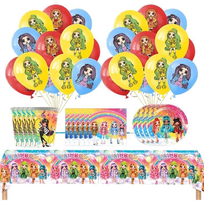 Simmpu 44PCS Rainbow Doll Déco, Rainbow High Fête d'anniversaire Ballons  Rainbow Doll Bannières Party Fournitures Ballons Décorations pour Enfants Anniversaire  Décoration de Fete : : Cuisine et Maison