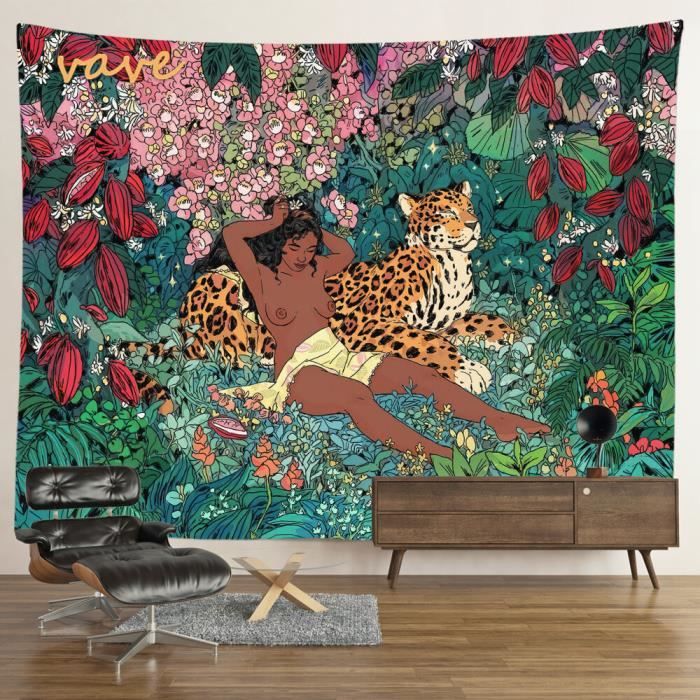 Tapisserie Murale Géante 260x240 Cm – Motif Planche De Bois, Tissu Polyester, Hippie - 8