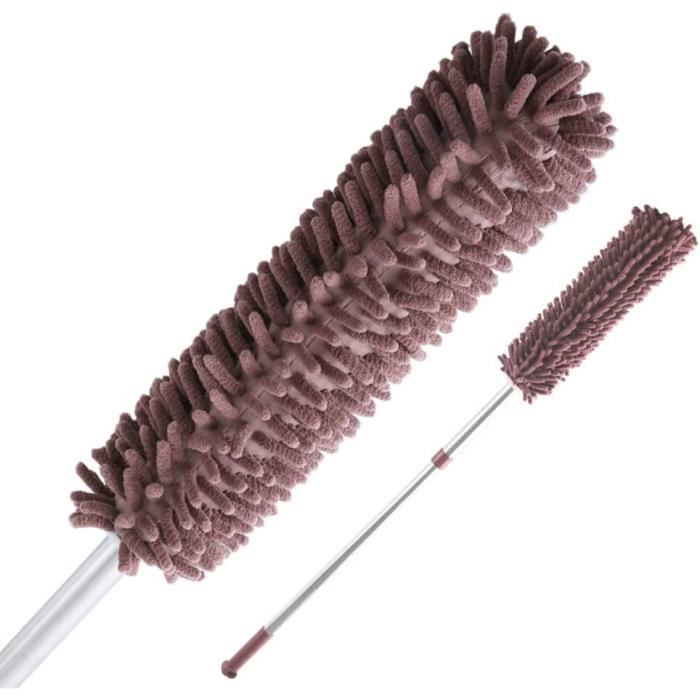 Plumeau Extensible 254cm - Nettoyage Hauteur - Microfibre Lavable - Pour Plafonds, Ventilos, Voiture