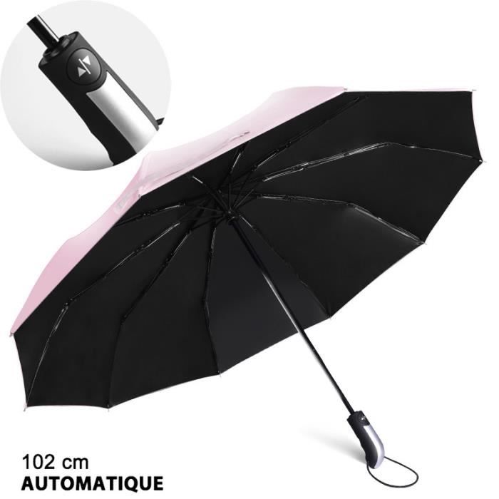 Teflon 190T Canopy 140km//h R/ésistant au Vent Parapluie Pliant avec 10 Baleines Renforc/é Parapluie de Voyage pour Homme et Femme Ouverture et Fermeture Automatique