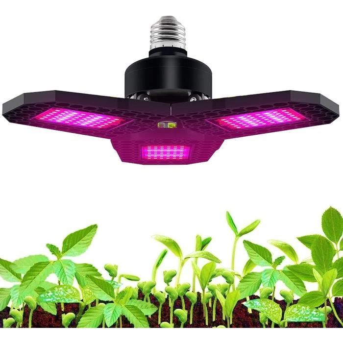 Lampes de Culture Solaires, Bande Lumineuse LED à Spectre Complet pour Jardin Intérieur, Balcon, Serre, Herbes, Légumes, Fleurs en Pot (20W