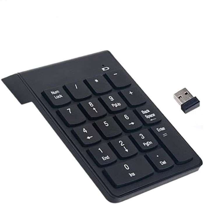 Diyeeni - Clavier Numérique Sans Fil 2-en-1 Avec Calculatrice LCD - 29 Touches, Nano Récepteur USB - PC/Mac