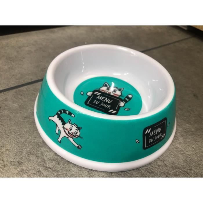 AIME Gamelle en mélamine antidérapant - 10 cm - 200 ml - Pour chat et petit chien