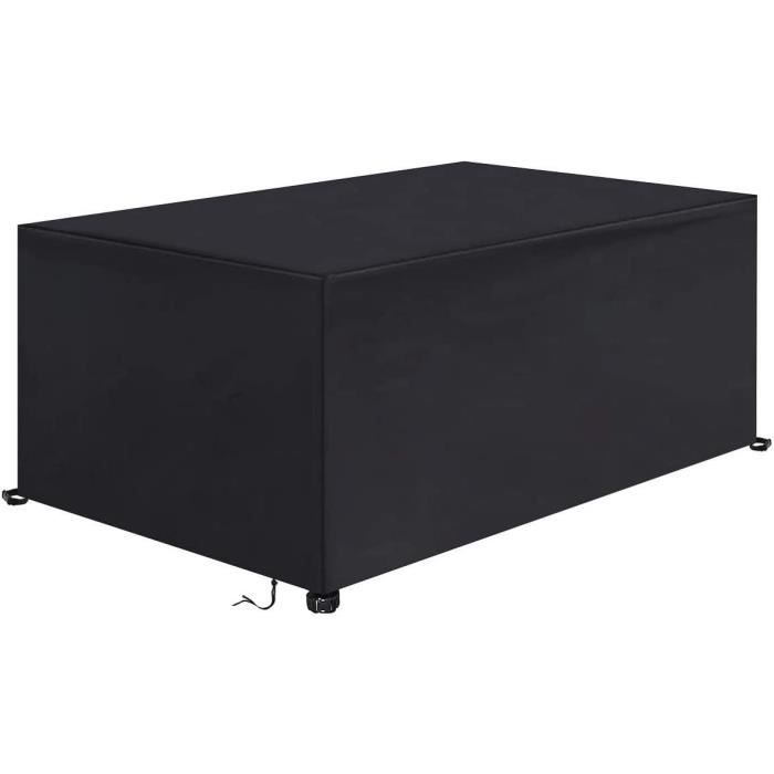 CHLDDHC Housse Protection Table Jardin Forme Rectangulaire Chaise Longue Jardin Anti-UV Anti-Vent Imperméables 210D Tissu Oxford Bâche Chaise Longue 213x132x74cm